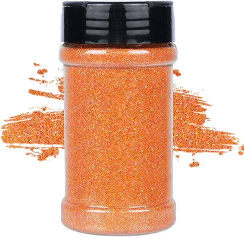 TORC Iridescent Orange Fine Glitter 4 oz Glitter Powder for Tumblers Resin Crafts Slime Cosmetic Nail Festival Decoration...
