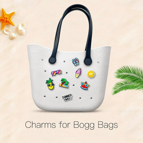 Charms for Bogg Bag Bag Beach Tote Bag Rubber Beach Bag, Decoration Charms for Girls Women Bag Accessories...