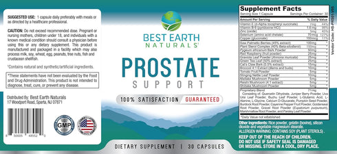 Best Earth Naturals Prostate Support Supplement for Men - Prostate Support - 30 Day Supply...