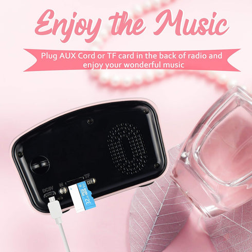 Retro Bluetooth Speaker FM Vintage Radio with Loud Volume, Strong Bass Enhancement, Bluetooth 5.0 Wireless Connection, Loud Volume,TF Card & MP3 P...