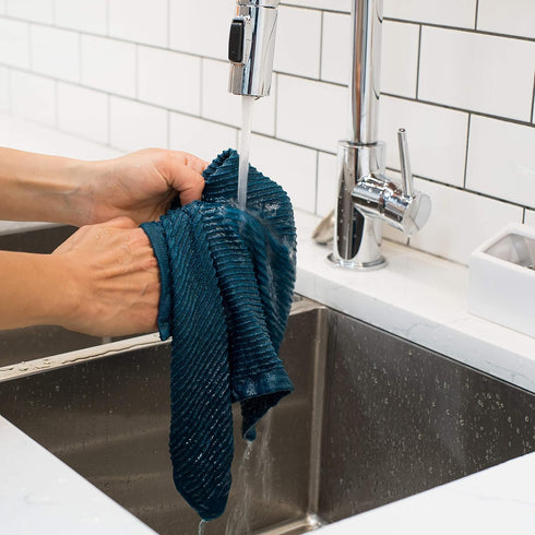 Now Designs Ripple Kitchen Dishcloth, Set of 4, Peacock Green...
