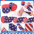 2 Rolls Patriotic Wired Edge Ribbon Stars and Stripes Reversible Ribbons Red White Blue Decorative Ribbon for 4th of July Memorial Day Bow Wreath ...