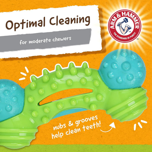 Arm & Hammer for Pets Nubbies Duality Bone Dental Dog Toy| Best Dog Chew Toy for Moderate Chewers | Dog Dental Toy Helps Reduce Plaque & Tartar | ...