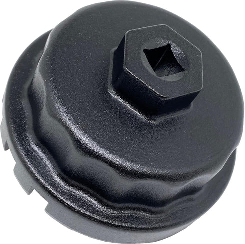 Toyota Oil Filter Wrench, 64mm, 14 Flute, 2.5-5.7L Engine, Black Aluminum...