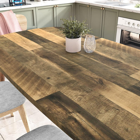 WESTICK Brown Wood Wallpaper Peel and Stick Wood Contact paper for Cabinets Countertops Waterproof Wooden Wall Paper Decorative Vinyl Countertop W...