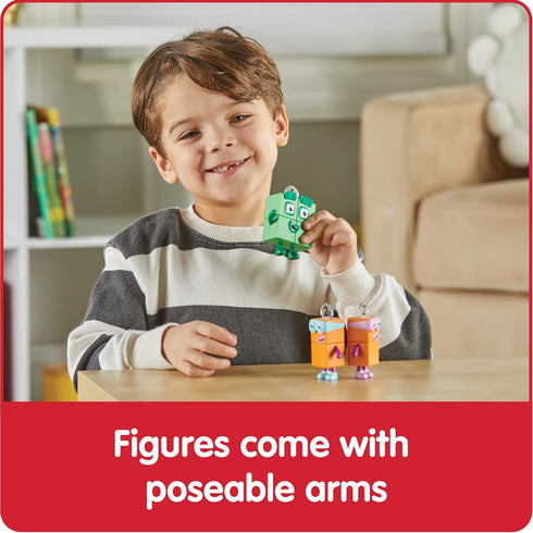 hand2mind Numberblock Four and The Terrible Twos, Cartoon Action Figure Set, Toy Figures, Play Figure Playsets, Small Figurines for Kids, Number T...