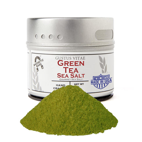 Green Tea Sea Salt | Gourmet Infused Salt | Non GMO, All Natural | Hand Made in Small Batches in USA | GLP-1 Friendly | Artisanal Seasoning | Ultr...