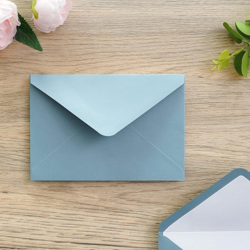 PONATIA 50PCS/Pack A4 Envelopes 4x6 Envelopes for Weddings Invitations, Birthday Party Cards, Gift cards Envelopesngs Invitation Cards, (Dusty Blu...
