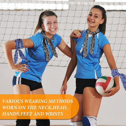 10 Pieces Ice Cool Scarf Summer Cooling Scarf Neck Wrap Headband Cooling Scarf Instant Chill Neck Scarf Soaked Tie Around Neck for Summer Outdoor ...