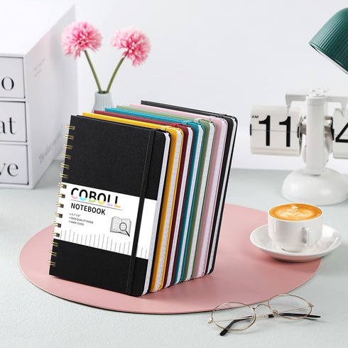 Ruled Notebook/Journal - Notebooks with Hardcover and Premium Thick Paper, 8" x 5.7" (exclusive of spirals), College Ruled Spiral Notebook/Journal...