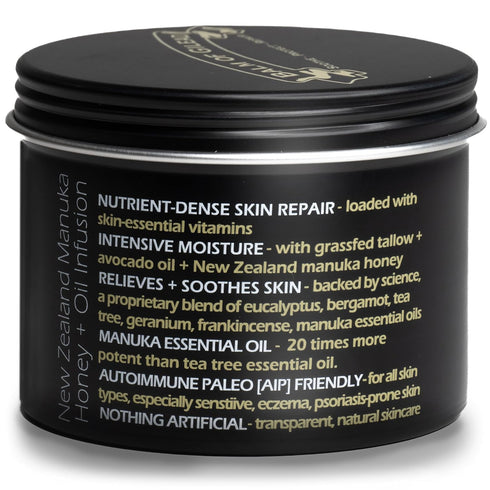 BALM OF GILEAD Manuka Eczema Honey Cream - Moisturizer for Sensitive Skin, Eczema, Psoriasis & Dermatitis - Manuka Honey Ointment, Grassfed Tallow...