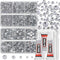 Resin Rhinestones Kit for Crafts,8400 pcs Crystal Flatback Rhinestones Mixed 5 Sizes 2mm-6mm with B7000 Glue Tweezers and Wax Pencil for Fabric Tu...