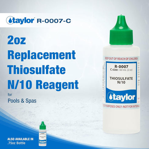 Taylor Technologies R-0007-C Thiosulfate No.7 N/10 2 OZ...