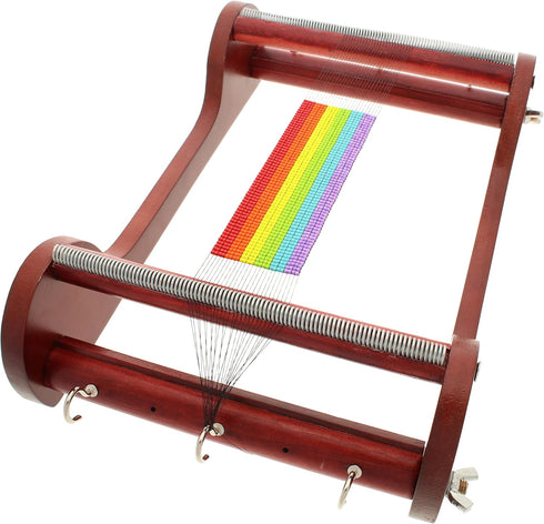 The Beadsmith Wooden Bead Loom, 11” x 7” x 3”, includes assembly instructions, Use to Create Bracelets, Necklaces, Belts, and More...