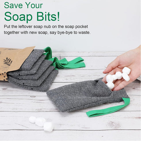 PHOGARY Soap Bags Mesh Exfoliating, 6 Pack Soap Loofah Sock for Bar Soap, Nylon Shampoo Bar Bags for Bath/Shower Exfoliating, Soap Sleeve Body Scr...
