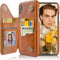 LOHASIC Wallet Case for iPhone XR, 5 Card Holder Phone Cover to Men Women, Vintage PU Leather Credit Slot, Magnetic Clasp Kickstand Flip Folio Por...