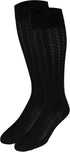 Truform Compression Socks, 15-20 mmHg, Women's Dress Socks, Knee High Over Calf Length, Black Cable Knit, Small...