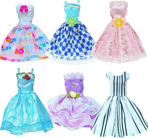 BJDBUS 6 Pcs Ball Mini Gown Dress for 11.5 inch Girl Doll Clothes Playset...