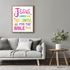 Posterizer 1 pcs-Jesus Loves Me Bible Verse-Religious Posters-Kids Room Art-Gifts for Christians-decor for nursery toddlers kids room- UNFRAMED Wa...