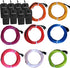 8 Pack Neon Glowing Strobing Electroluminescent Wire/El Wire(Blue, Green, Red, White, Pink, Purple,Orange, Yellow) + 3 Modes Battery Controllers...