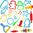 Tool Kit for Kids - Party Pack w/Animal Shapes - Includes 24 Colorful Cutters, Molds, & Accessories for Air Dry Clay & Dough...