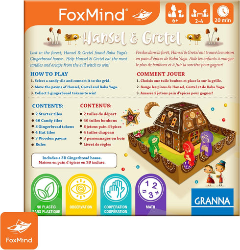 FoxMind Games: Hansel & Gretel, a Cooperative Fairytale, Math, Brothers Grimm Princess, up to 4 Players, 6 and up....