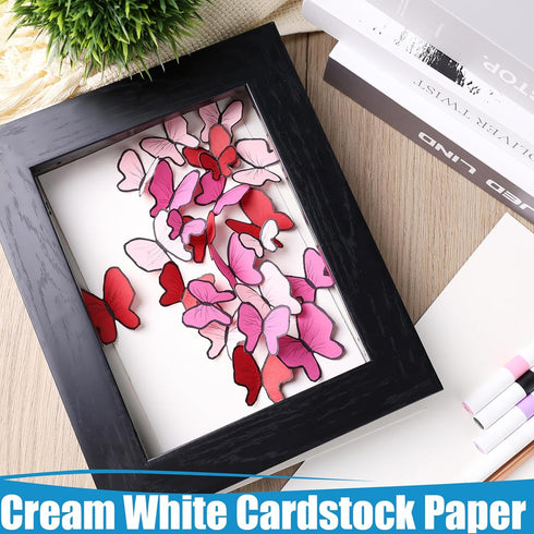 BigOtters 30 Sheets Ivory Cardstock Paper for Craft, Heavyweight Cardstock A4 Cream White Construction Card Stock for Card Making Kids Art Crafts ...
