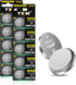 CR2032 3V Lithium Battery 2032 3 Volt Batteries for Airtag Key Fob Ring Sensor Watch Button Coin Battery (10 Pack)...