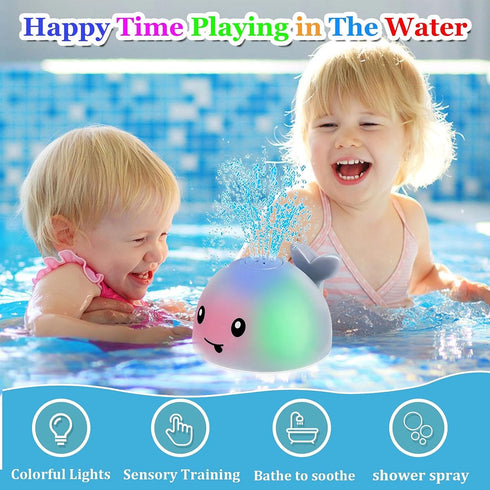 Toddla Whale Bath Toy Sprinkler - Bath Toys for Toddlers 1-3 - Light Up Water Whale Bath Toy - Bathtub Toys for Infants 6-12 Months Toddlers Age 2...