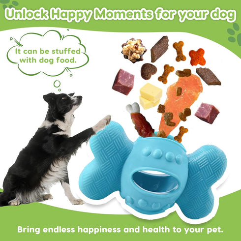 Dog Chew Toys, Set of 3 Treat Dispensing Dog Toys?Interactive Dog Toys for Boredom, Fun-Filled Treat Dispenser for Yak Cheese Dog Chews...