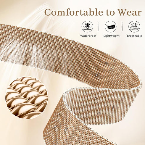 Magnetic Band with Bling Case Women Compatible with Apple Watch 45mm Crown Stainless Steel Strap Dressy Milanese Loop Protective Cover for iWatch ...