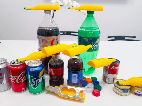 Open Soda & Water Plastic Caps EZ | Bottle Opener | Soup Pull Tab | Arthritis Helpers | Elderly | mO EXTREME | Fridge Magnets-Twist off Gift| Ergo...