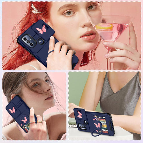 (2in1 for Motorola Moto G Pure Phone Case/Moto G Power 2022 Phone Case/Moto G Play 2023 Case for Women Girls Cute Cover Girly Pretty Fashion Teens...