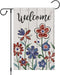 Welcome 4th of July Garden Flag 12x18 Inch Double Sided, Patriotic Independence Day Flower Yard Flag for Memorial Day Outdoor House Decorations (O...