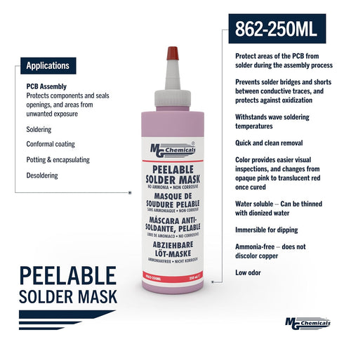 MG Chemicals - 862-250ML Peelable Solder Mask 250 ml Tube...