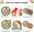 8 PCS Diamond Art Coasters-Flower Diamond Painting Coasters Kits with Holder,DIY Flowers Diamond Art Coasters Kit for Beginners Adults Art Craft S...