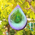 Wind Spinner 12-inch 3D Stainless Steel for Garden Decor, Water DropPurple Green - Worth Gift Holiday Decor GWS...