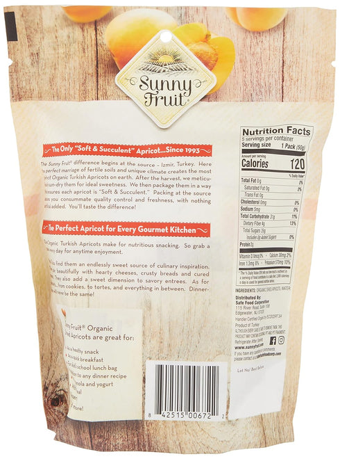 Sunny Fruit Organic Apricots, Soft and Succulent Dried Turkish Apricots...