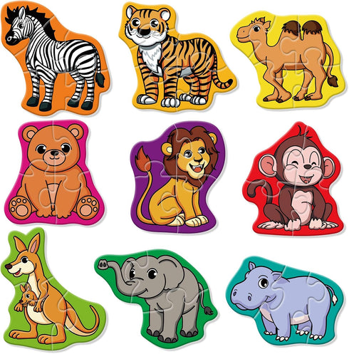 Wild Animal Puzzles for Kids Aged 3+,Shaped Puzzles for Beginners,3 Year Old Montessori Toys,Educational Activity for Toddlers,Preschool Learning ...