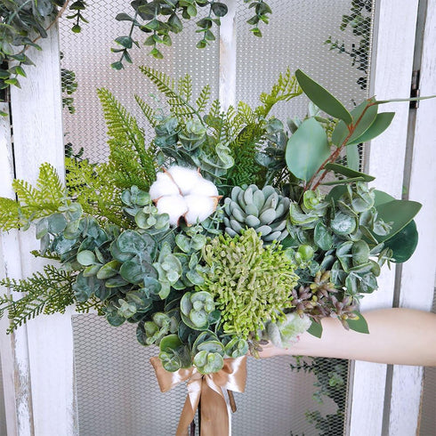 Supla 3 Pcs Realistic Eucalyptus Leaves Bushes Artificial Greenery Stems Faux Eucalyptus Branches in Grey Green 14.6" Tall for Vase Bouquets Wreat...