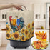 Dust Cover with Pocket for Air Fryer Oven, Protective Cover Dust-Proof Stain Resistant Electric Appliance Cover Easy to Clean, Rooster Sunflower P...
