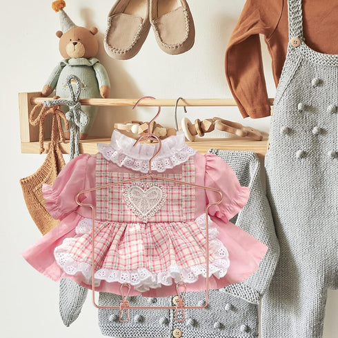 5 Sets Doll Hanger Clothes Hanger Accessories Little Hangers Mini Hangers Coat Hanger Dress Outfit Girl Dolls Doll Stands for 18 Inch Dolls Iron B...