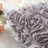 MIULEE 3D Decorative Romantic Valentines Stereo Chiffon Rose Flower Throw Pillow Cover Solid Pillowcase for Girl Women Wedding Sofa Bedroom Car De...