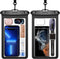newppon Large Waterproof Phone Pouch : 2 Pack Underwater Clear Cellphone Holder - Universal Water Resistant Dry Bag Case with Neck Lanyard for iPh...