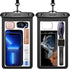 newppon Large Waterproof Phone Pouch : 2 Pack Underwater Clear Cellphone Holder - Universal Water Resistant Dry Bag Case with Neck Lanyard for iPh...