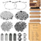 DIY Morse Code Bracelet Kit, 800 Pieces Round Spacer Beads 400 Pieces Long Tube Spacer Beads 20 Pieces Morse Code Decoding Card 20 Yards Waxed Cor...