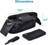 Enovoe Stroller Organizer - 12.9"x 6.3"x 3.9" Textile Stroller Storage Bag - Stroller Caddy Organizer with Insulated Cup Holders and Detachable Po...