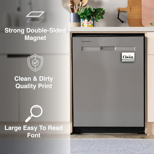 Boho Decor Dishwasher Magnet Clean Dirty Sign, Strong Clean Dirty Magnet for Dishwasher, Universal Dirty Clean Dishwasher Magnet Indicator for Kit...