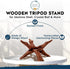 Alternative Imagination Wooden Tripod Display Stand – 6-Inch Hand Carved Holder Made from Sustainable Mango Wood – Folding Reddish-Brown Stand for...