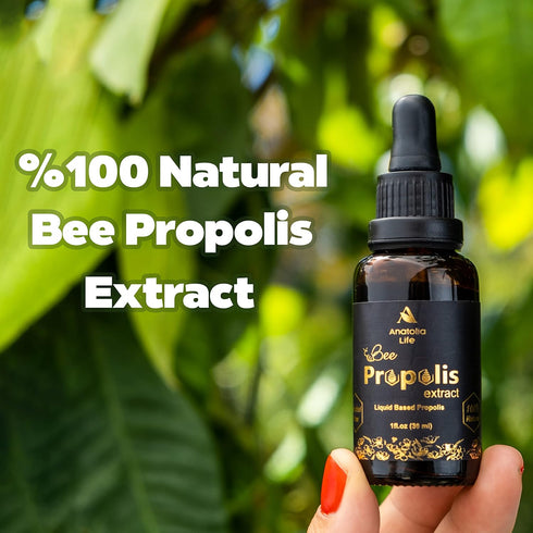 Natural Bee Propolis Extract, 30 mL, Advanced Liquid Tincture Immune System Booster and Seasonal Defense, Pure High Potency Herbal Supplement, Non...
